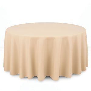 Premium Polyester Round Tablecloth 120" - 220GSM - By TCF Linens