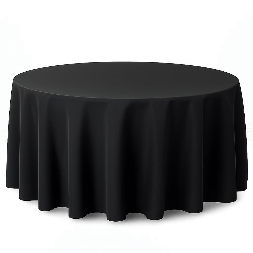 Premium Polyester Round Tablecloth 120" - 220GSM - By TCF Linens