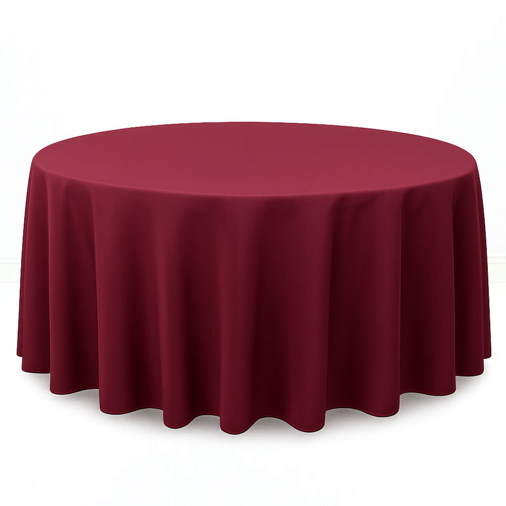 Premium Polyester Round Tablecloth 120" - 220GSM - By TCF Linens