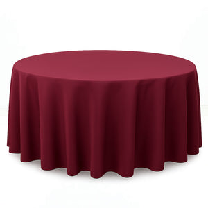 Premium Polyester Round Tablecloth 120" - 220GSM - By TCF Linens