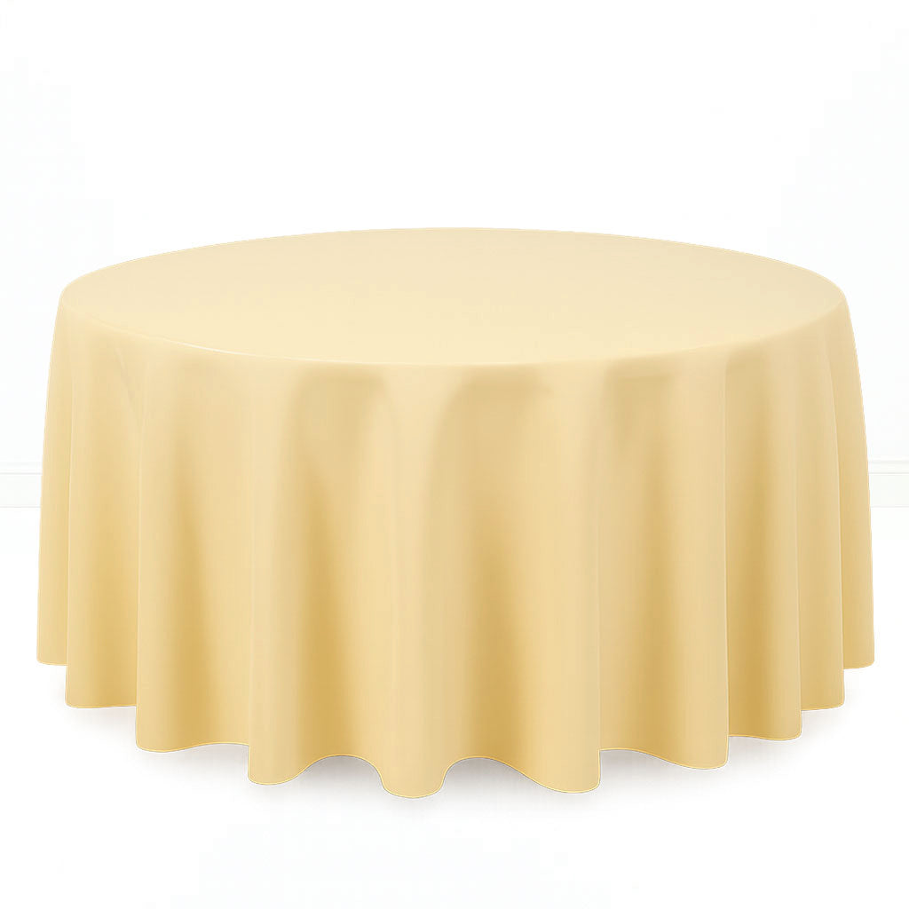 Premium Polyester Round Tablecloth 120" - 220GSM - By TCF Linens