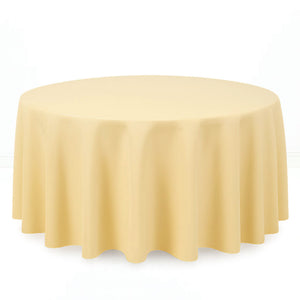 Premium Polyester Round Tablecloth 120" - 220GSM - By TCF Linens