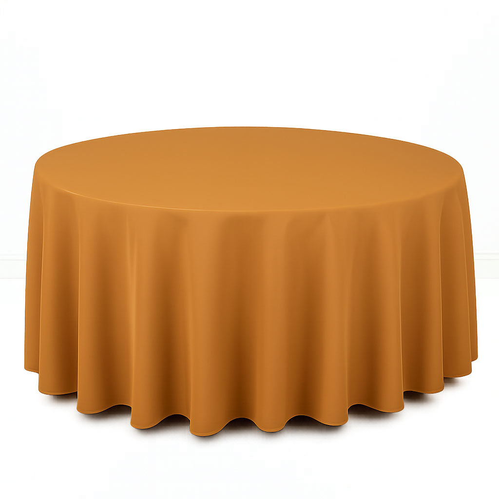 Premium Polyester Round Tablecloth 120" - 220GSM - By TCF Linens