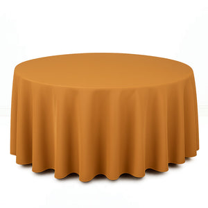 Premium Polyester Round Tablecloth 120" - 220GSM - By TCF Linens
