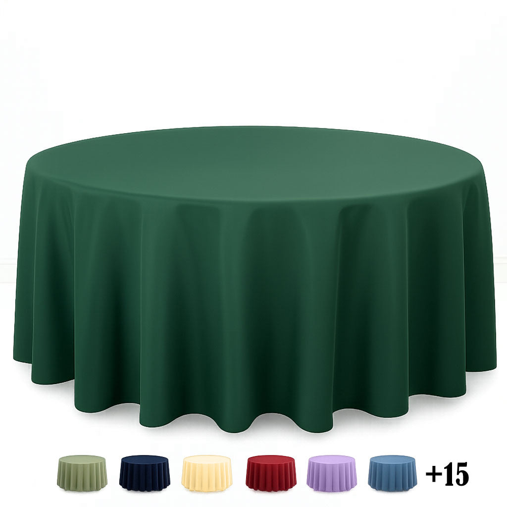 Premium Polyester Round Tablecloth 120" - 220GSM - By TCF Linens