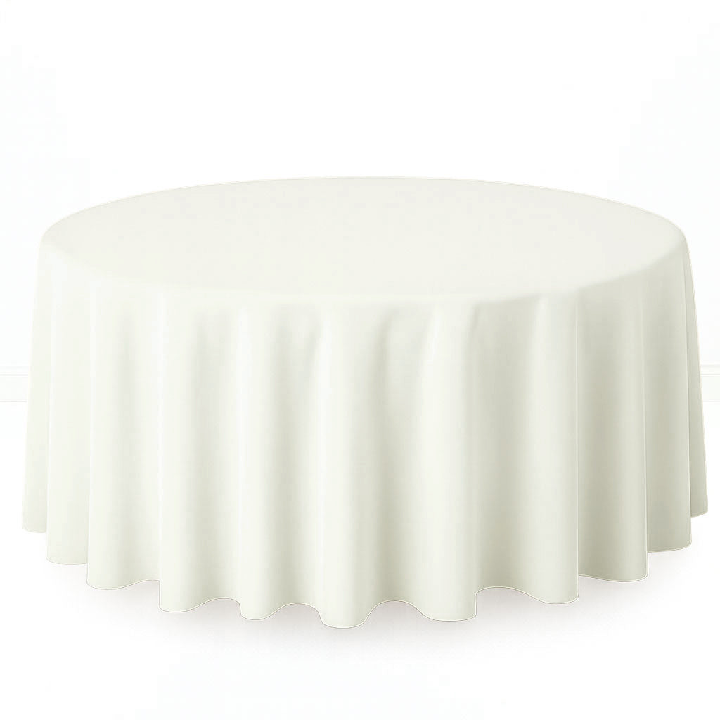 Premium Polyester Round Tablecloth 120" - 220GSM - By TCF Linens