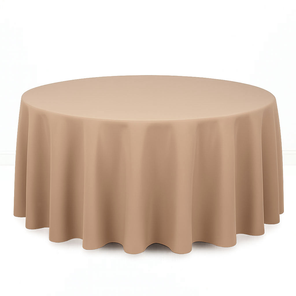 Premium Polyester Round Tablecloth 120" - 220GSM - By TCF Linens