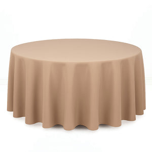Premium Polyester Round Tablecloth 120" - 220GSM - By TCF Linens