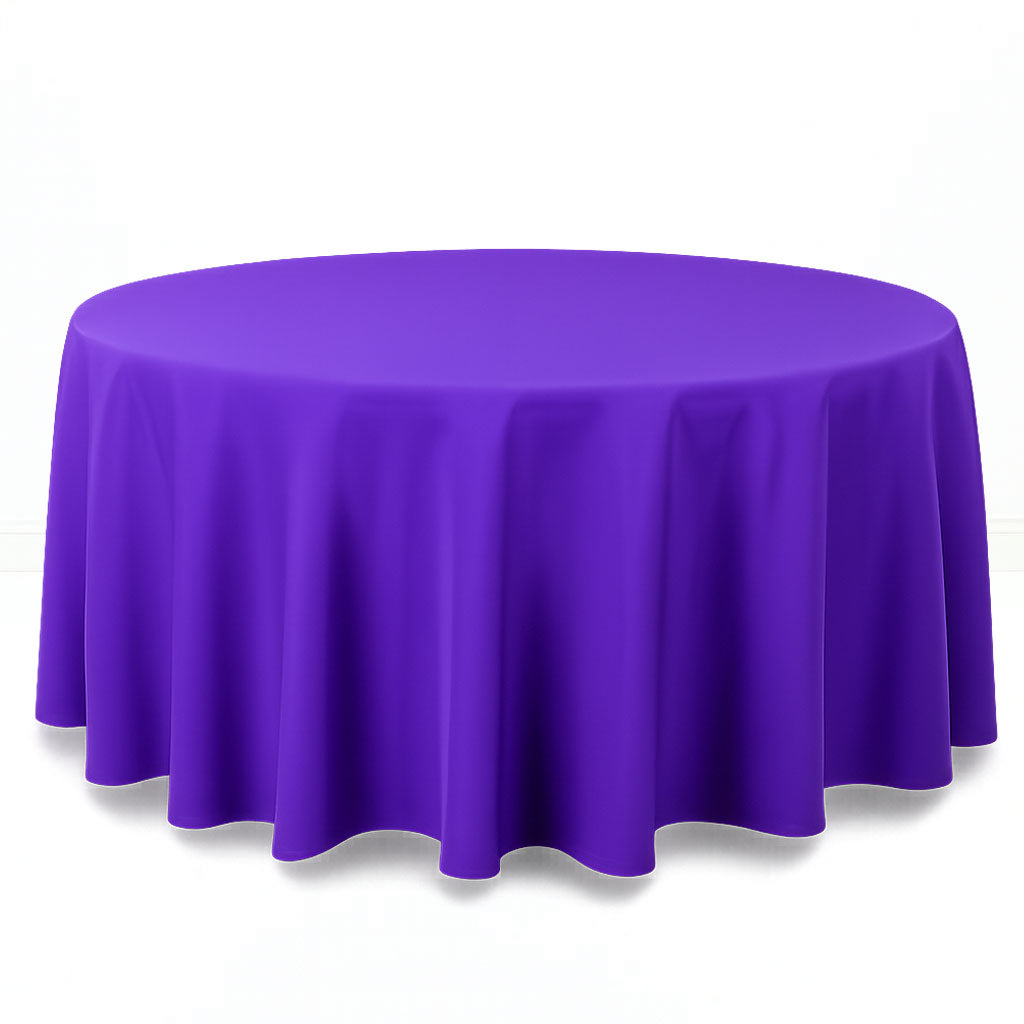 Premium Polyester Round Tablecloth 120" - 220GSM - By TCF Linens
