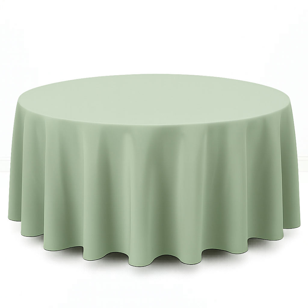 Premium Polyester Round Tablecloth 120" - 220GSM - By TCF Linens