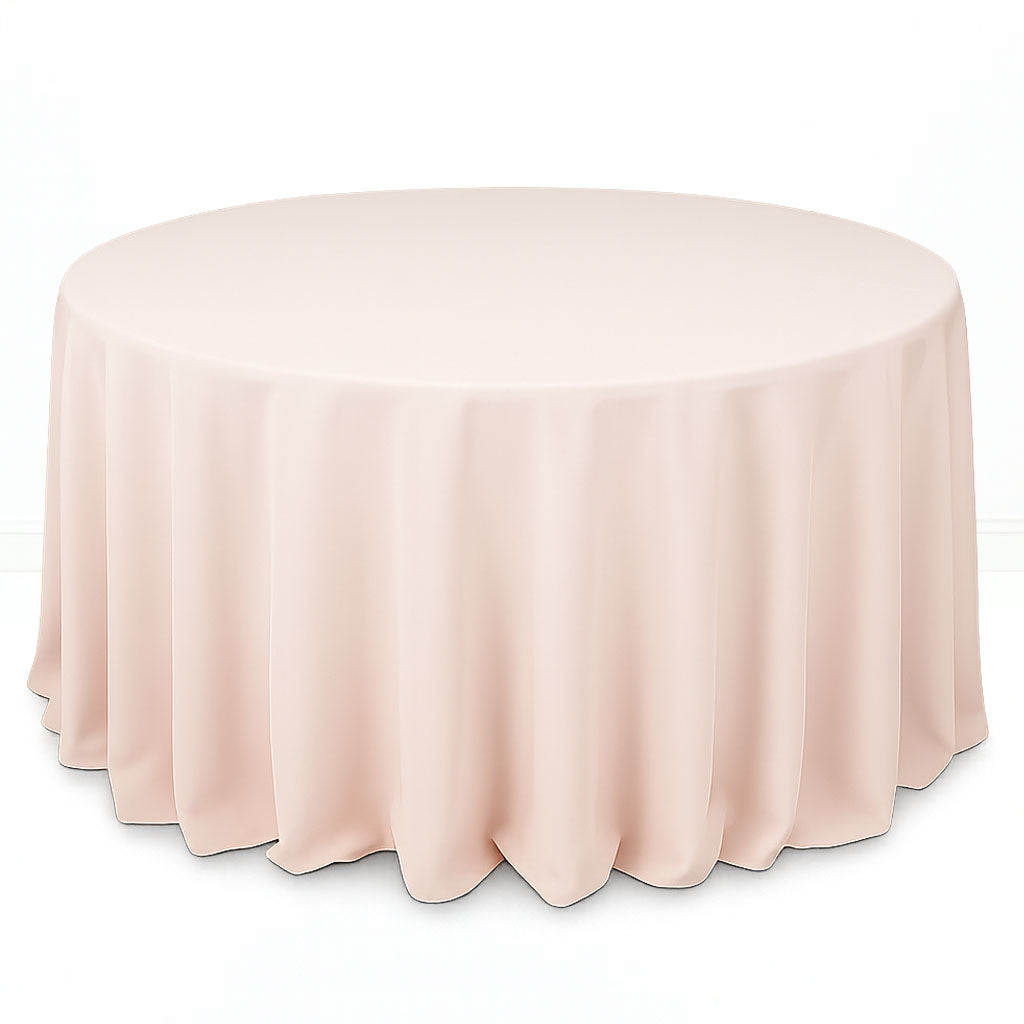 Premium Polyester Round Tablecloth 132" - 220GSM - By TCF Linens