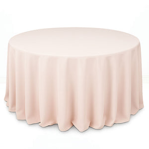 Premium Polyester Round Tablecloth 132" - 220GSM - By TCF Linens