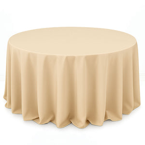 Premium Polyester Round Tablecloth 132" - 220GSM - By TCF Linens