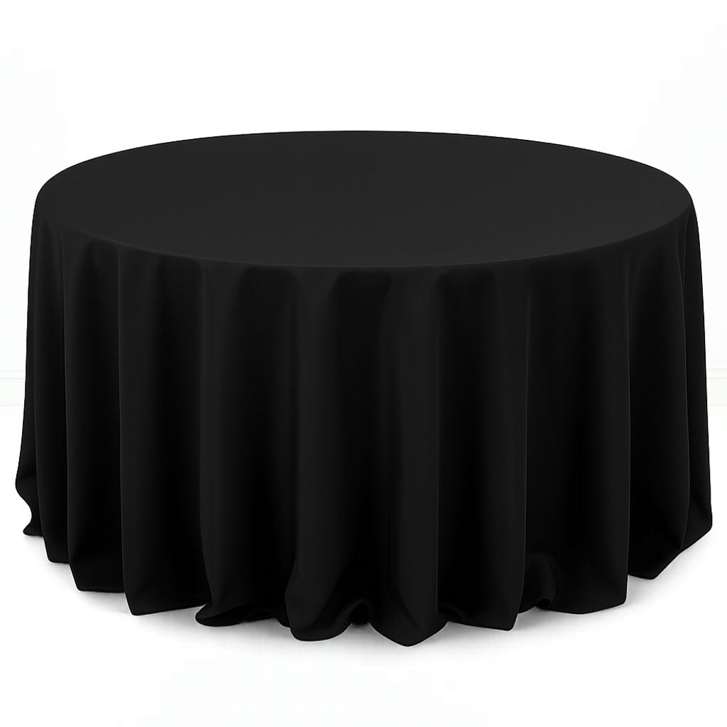 Premium Polyester Round Tablecloth 132" - 220GSM - By TCF Linens