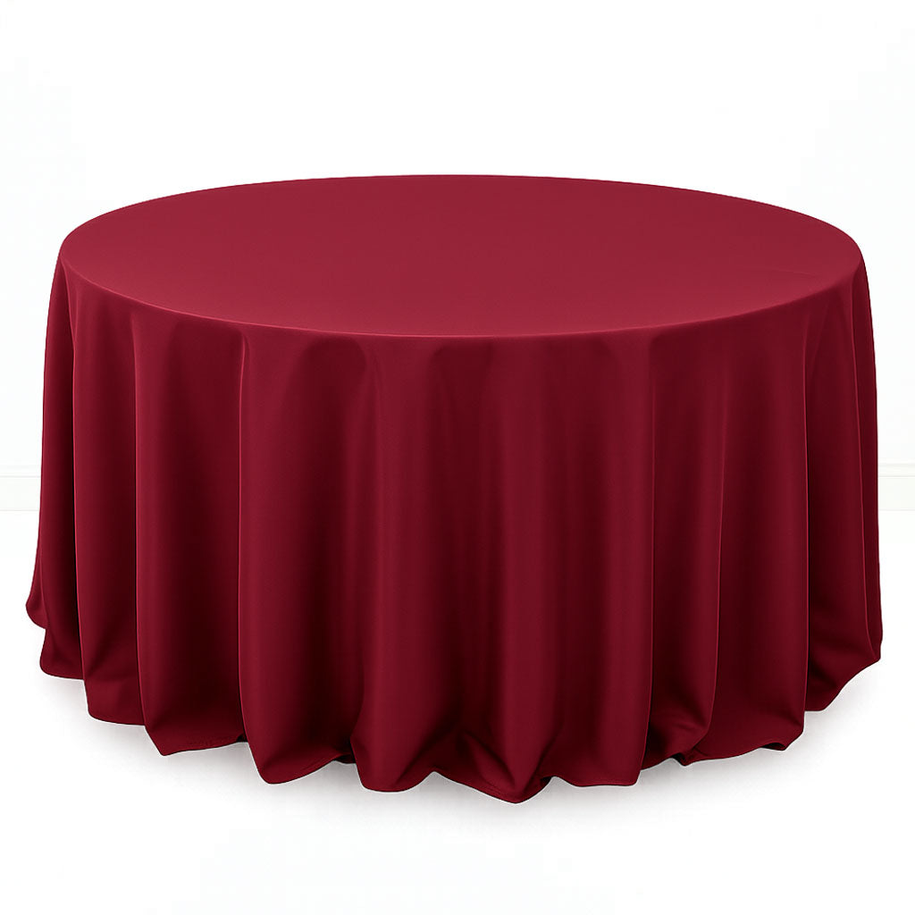 Premium Polyester Round Tablecloth 132" - 220GSM - By TCF Linens