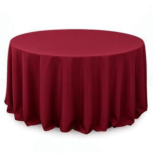 Premium Polyester Round Tablecloth 132" - 220GSM - By TCF Linens