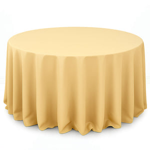 Premium Polyester Round Tablecloth 132" - 220GSM - By TCF Linens