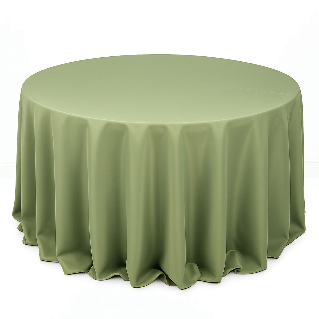 Premium Polyester Round Tablecloth 132" - 220GSM - By TCF Linens