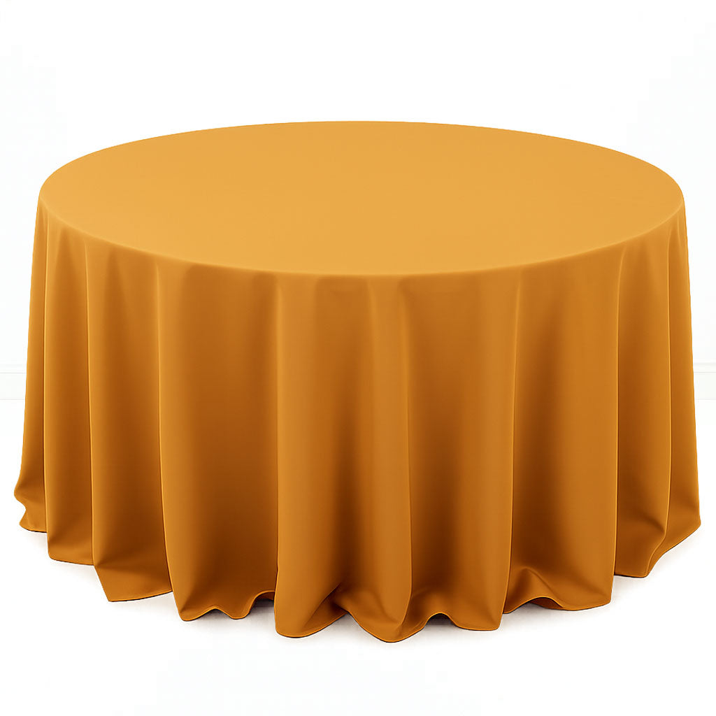 Premium Polyester Round Tablecloth 132" - 220GSM - By TCF Linens