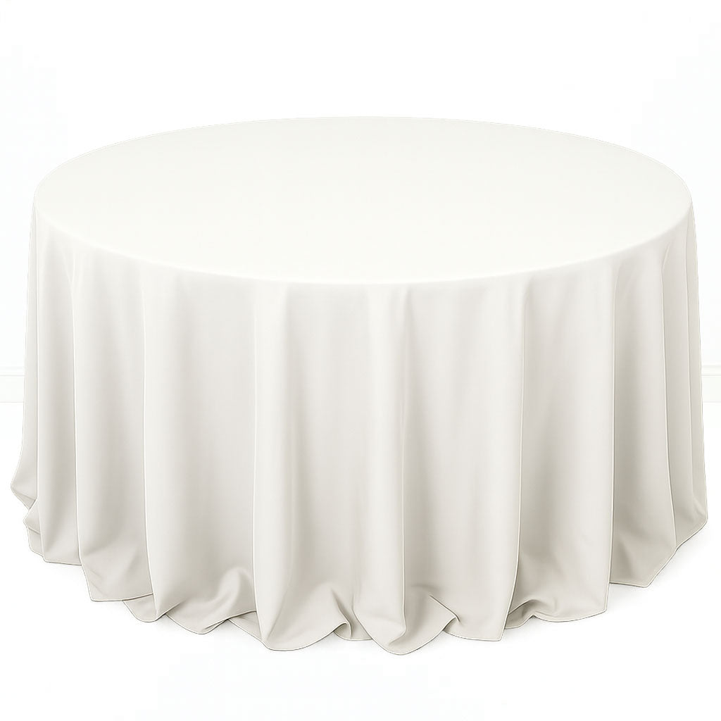 Premium Polyester Round Tablecloth 132" - 220GSM - By TCF Linens