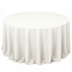 Premium Polyester Round Tablecloth 132" - 220GSM - By TCF Linens