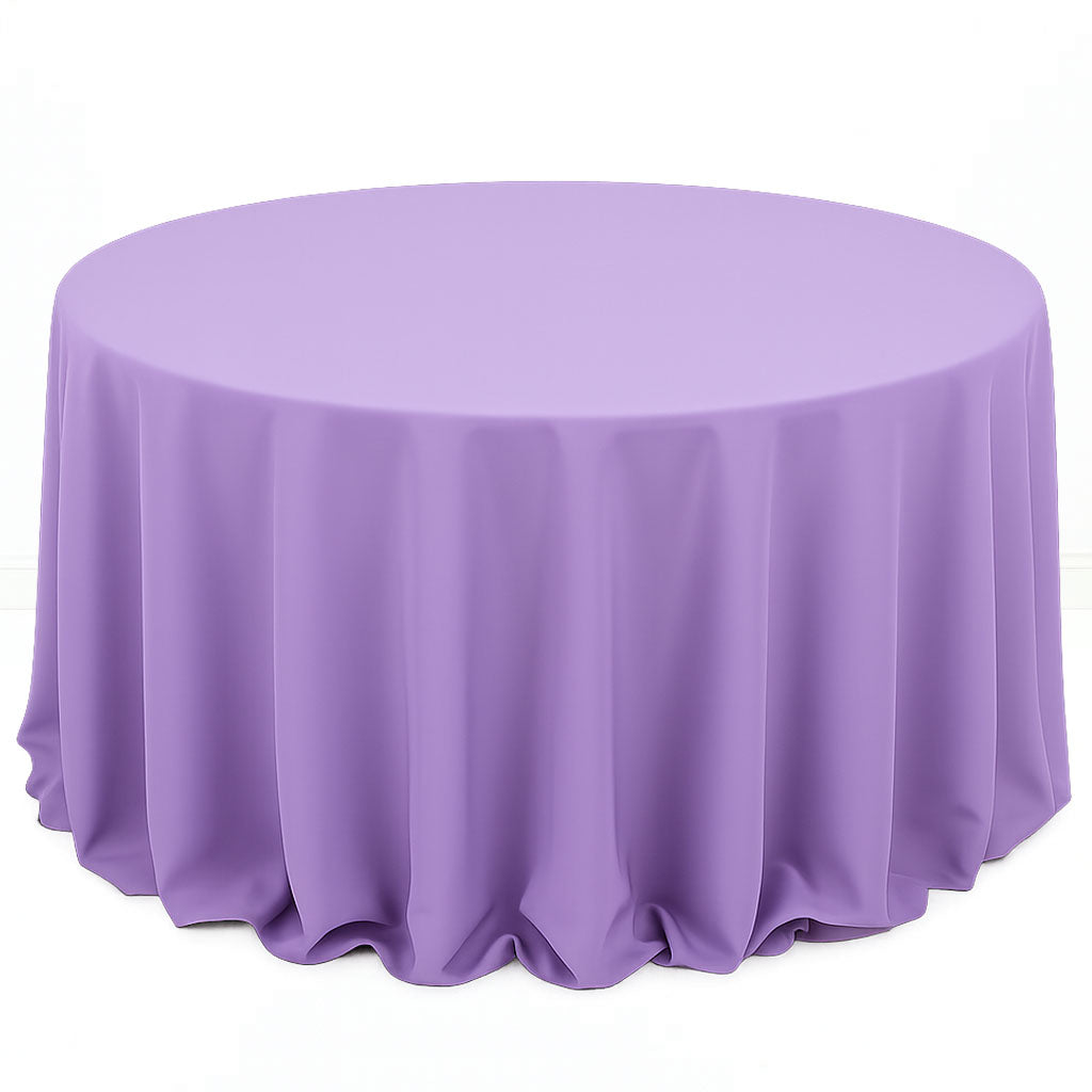 Premium Polyester Round Tablecloth 132" - 220GSM - By TCF Linens