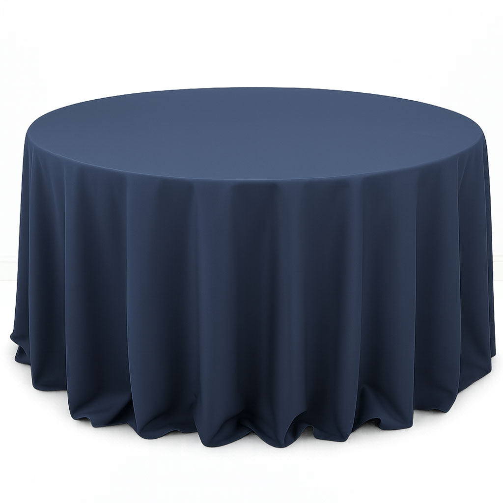 Premium Polyester Round Tablecloth 132" - 220GSM - By TCF Linens