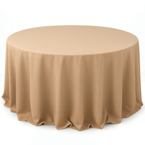 Premium Polyester Round Tablecloth 132" - 220GSM - By TCF Linens