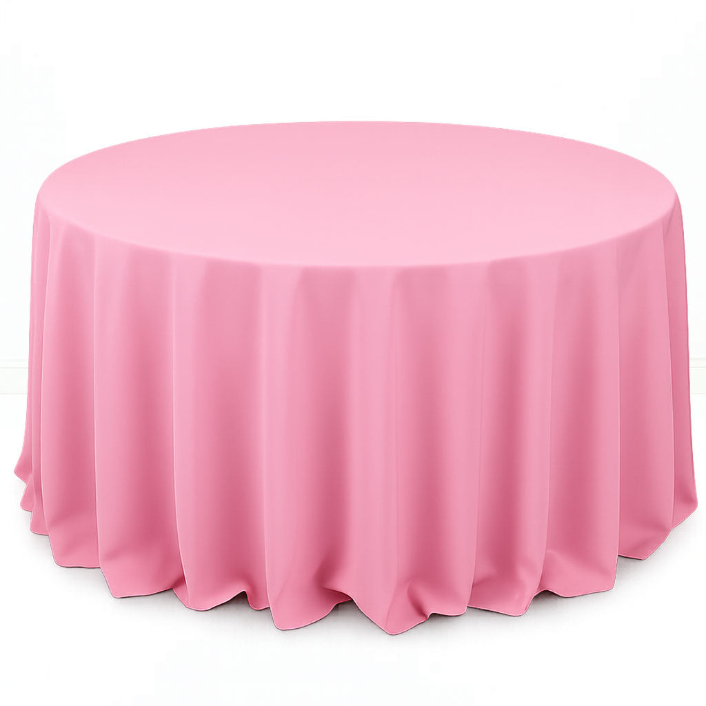 Premium Polyester Round Tablecloth 132" - 220GSM - By TCF Linens