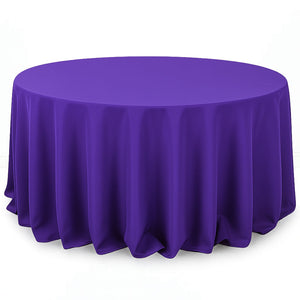 Premium Polyester Round Tablecloth 132" - 220GSM - By TCF Linens