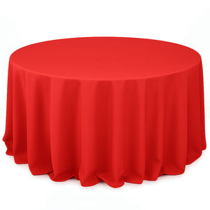 Premium Polyester Round Tablecloth 132" - 220GSM - By TCF Linens
