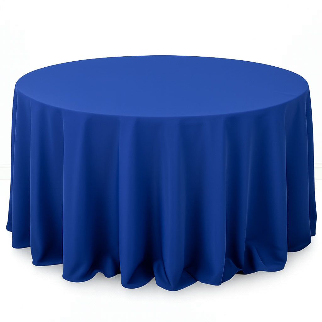 Premium Polyester Round Tablecloth 132" - 220GSM - By TCF Linens