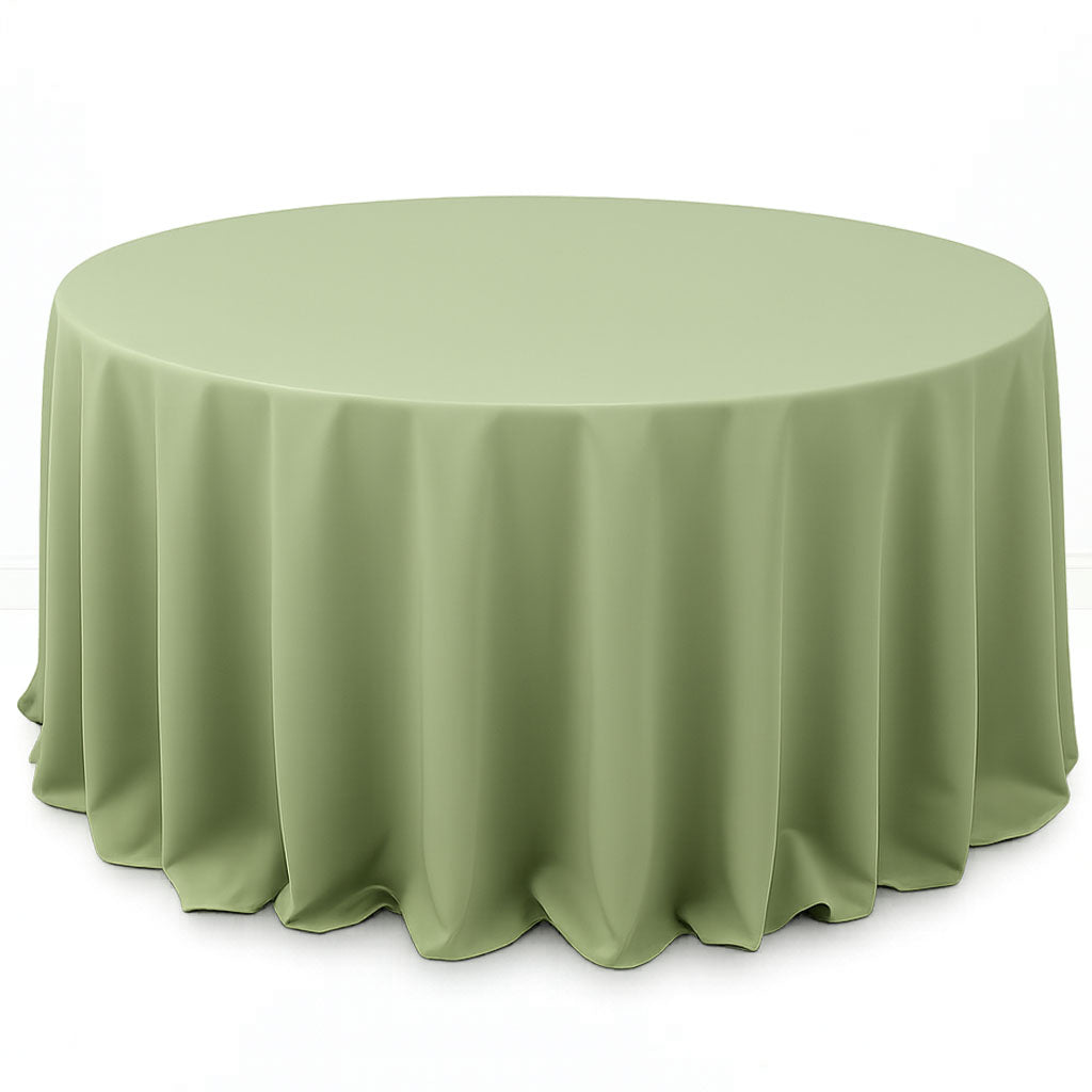 Premium Polyester Round Tablecloth 132" - 220GSM - By TCF Linens