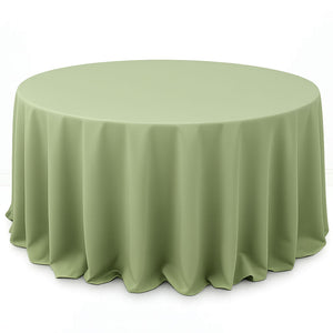 Premium Polyester Round Tablecloth 132" - 220GSM - By TCF Linens