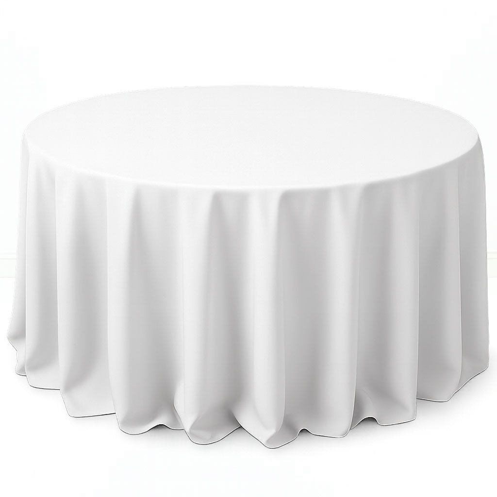 Premium Polyester Round Tablecloth 132" - 220GSM - By TCF Linens