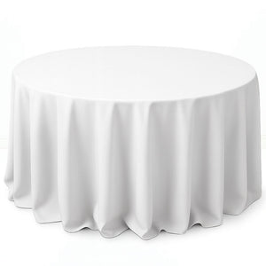 Premium Polyester Round Tablecloth 132" - 220GSM - By TCF Linens