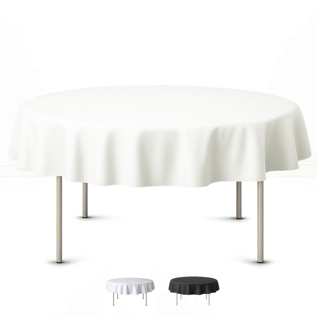 Premium Polyester Round Tablecloth 70" - 220GSM - By TCF Linens