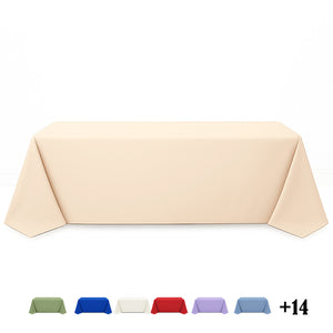 Premium Polyester Rectangle Tablecloth 90"x156" - 220GSM - By TCF Linens