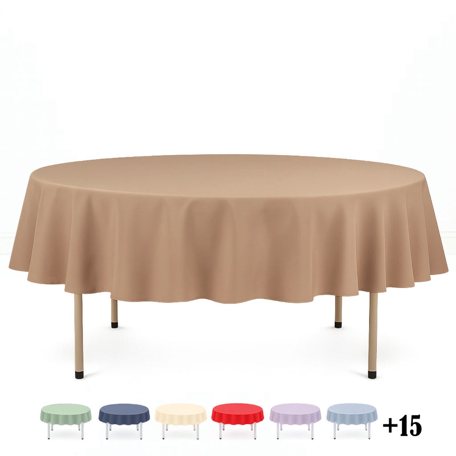 Premium Polyester Round Tablecloth 90" - 220GSM - By TCF Linens
