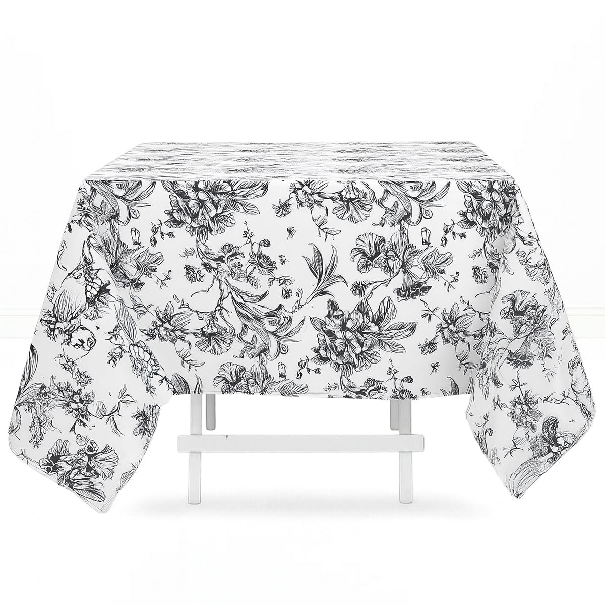 Polyester Square Tablecloth 70"x70" French Toile Pattern - By TCF Linens