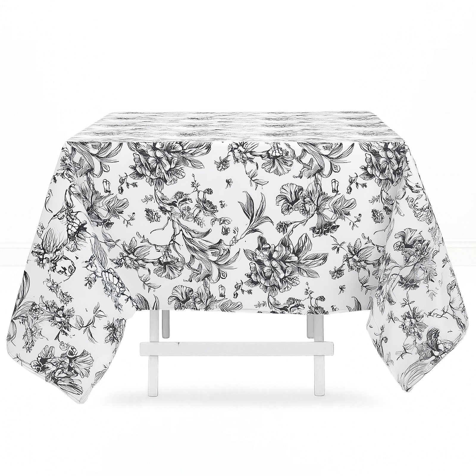 Polyester Square Tablecloth 70"x70" French Toile Pattern - By TCF Linens