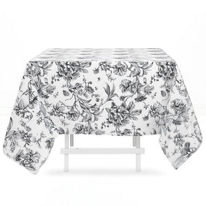 Polyester Square Tablecloth 70"x70" French Toile Pattern - By TCF Linens