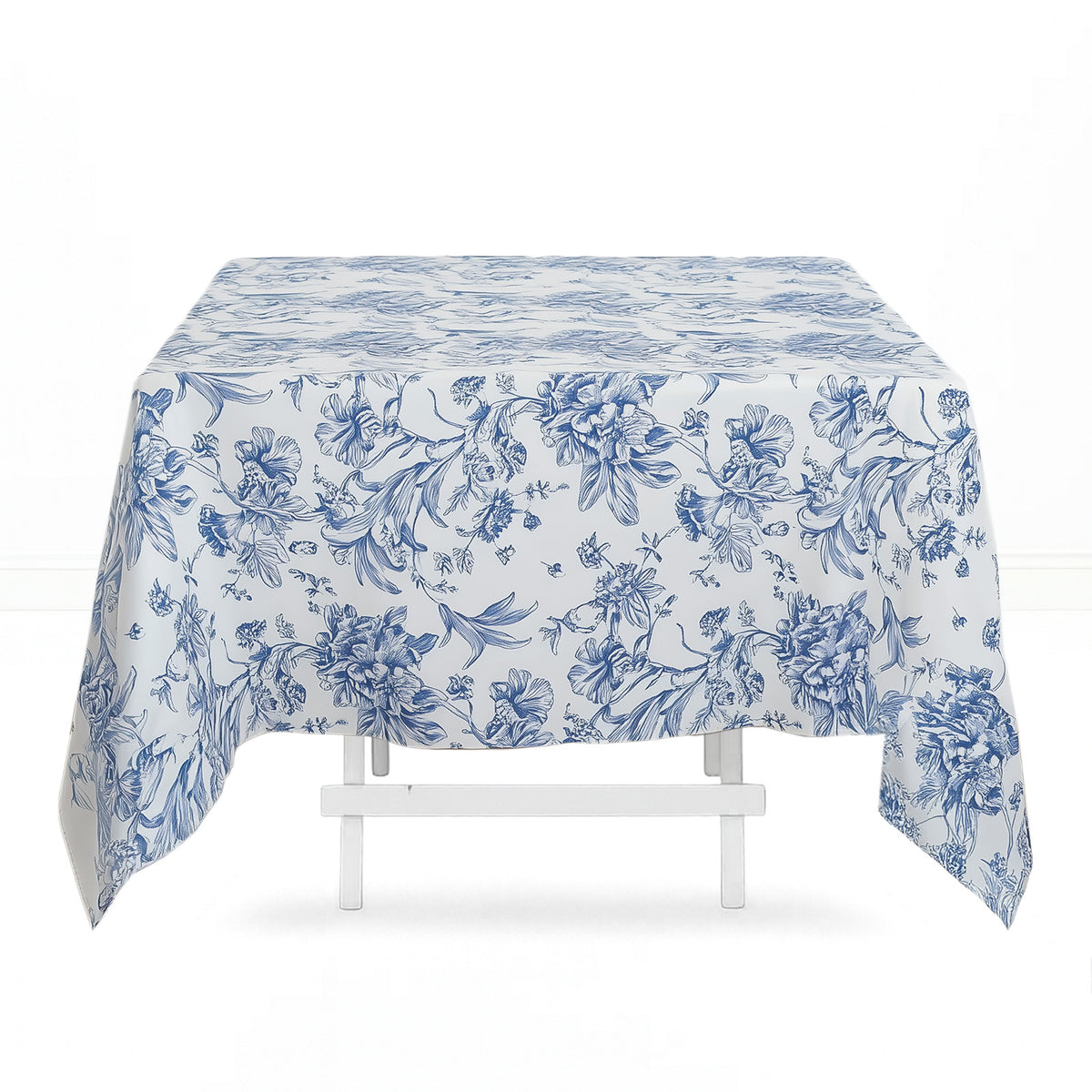 Polyester Square Tablecloth 70"x70" French Toile Pattern - By TCF Linens