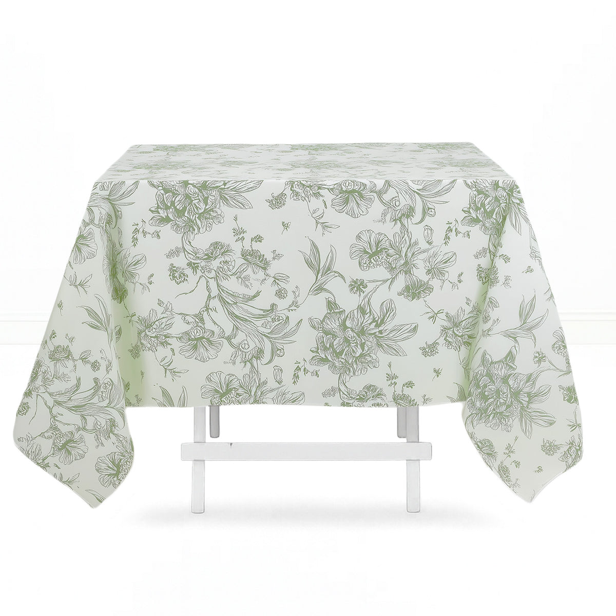 Polyester Square Tablecloth 70"x70" French Toile Pattern - By TCF Linens