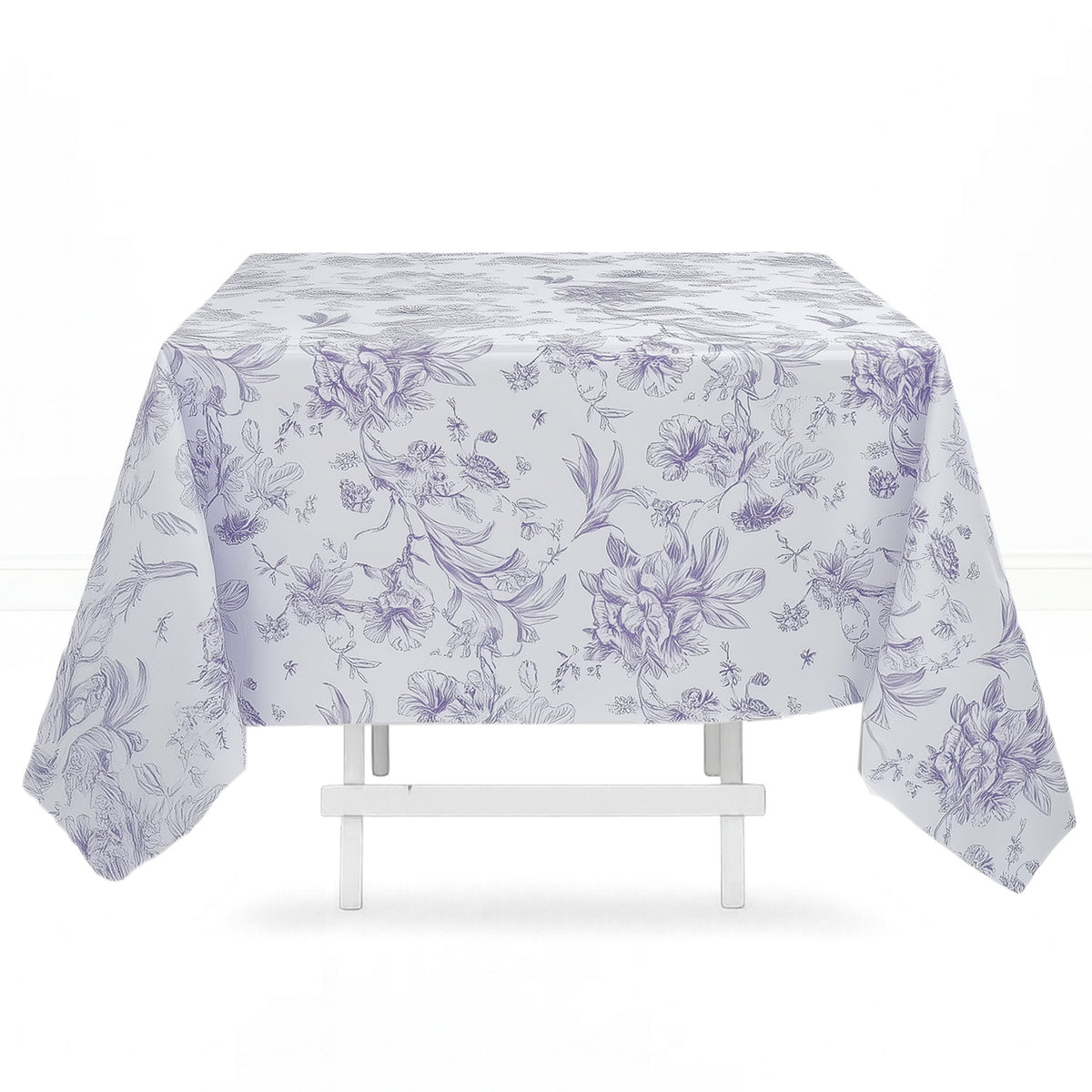 Polyester Square Tablecloth 70"x70" French Toile Pattern - By TCF Linens