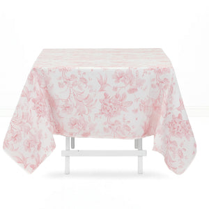 Polyester Square Tablecloth 70"x70" French Toile Pattern - By TCF Linens
