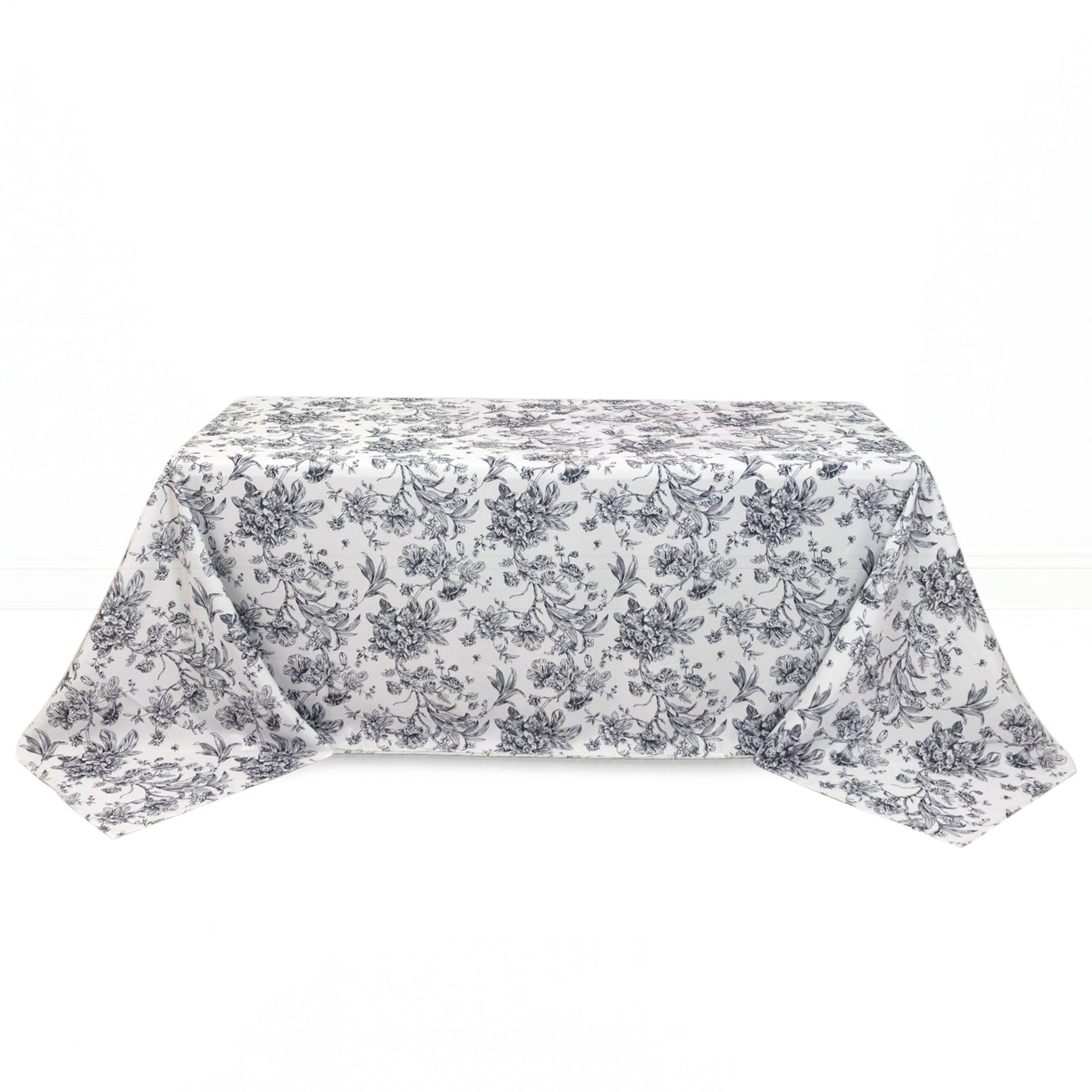 Polyester Rectangular Tablecloth 90"x132" French Toile Pattern - By TCF Linens