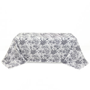 Polyester Rectangular Tablecloth 90"x132" French Toile Pattern - By TCF Linens