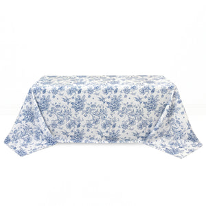 Polyester Rectangular Tablecloth 90"x132" French Toile Pattern - By TCF Linens