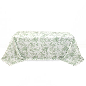 Polyester Rectangular Tablecloth 90"x132" French Toile Pattern - By TCF Linens